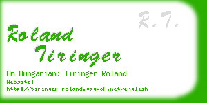 roland tiringer business card